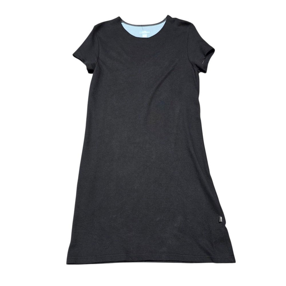 Horny Toad T-Shirt Dress Womens Medium Black Lyocell Blend Short Sleeve Mini
